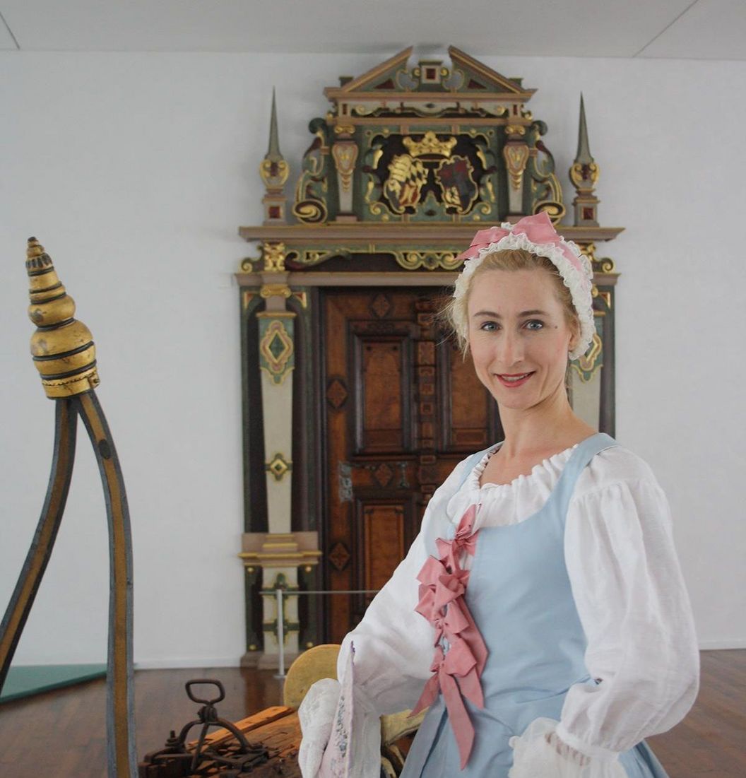 Urach Residential Palace, costumed woman
