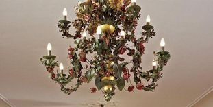 Floral chandelier in the White Hall of Urach Palace