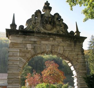 The portal to Urach Palace