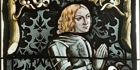 Portrait of Ludwig I, stained glass in the collegiate church in Tübingen.