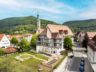 Residenzschloss Urach, Luftansicht von Schloss Urach