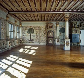 Ansicht vom Goldenen Saal in Schloss Urach