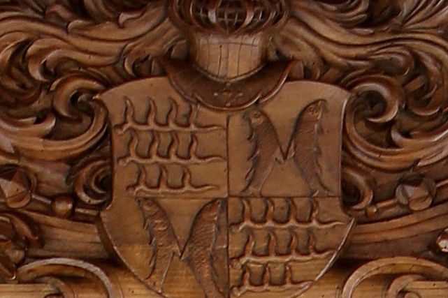 Detailbild des Wappens der Grafen von Württemberg-Mömpelgard in Schloss Urach