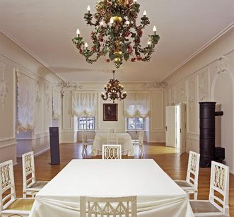 Interior view of the White Hall, Urach Palace